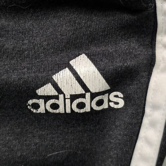 Adidas Youth Medium (10/12) Track Pants Black 3-Stripe Athletic Training Pants - Picture 2 of 7